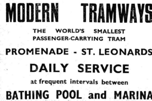 Newspaper Advertisement for trams